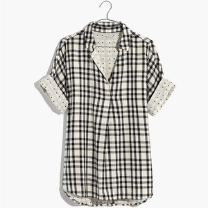 Madewell Courier Button-Back Shirt in Double-Faced Plaid